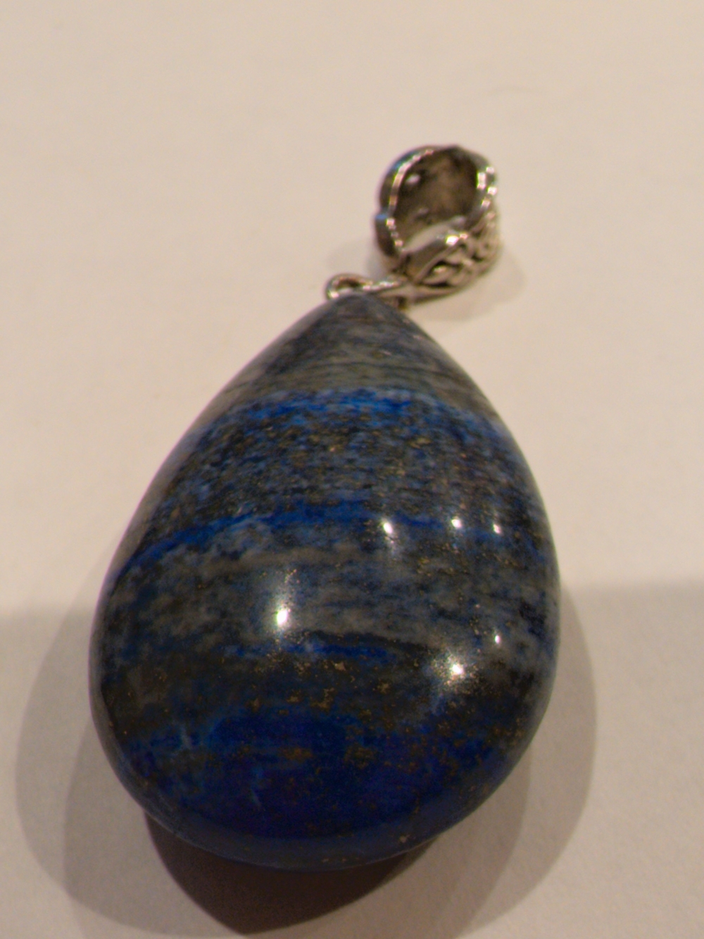 Blue Lapis Teardrop Pendant Necklace - Unbranded